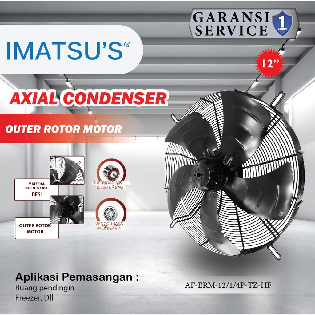 Jual Axial Fan 12 Inch Fan Condensor Kipas Chiller Condenser 12